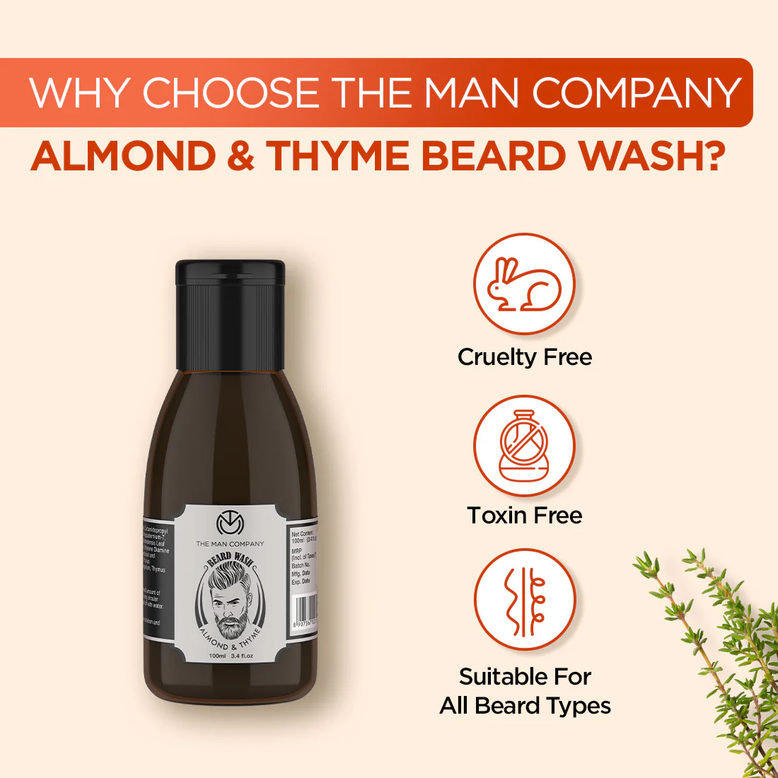 Beard Wash | Almond & Thyme - Image 4