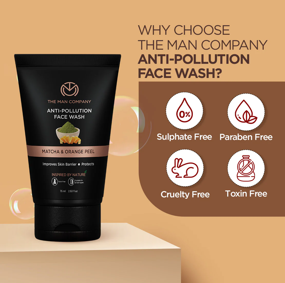 Anti-Pollution Face Wash | Matcha & Orange Peel - Image 4