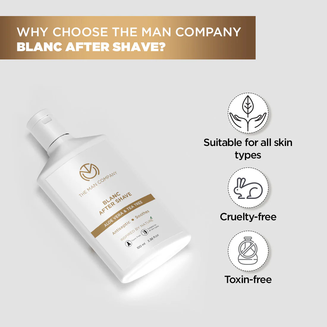 Blanc After Shave | Aloe Vera & Tea Tree (100ml) - Image 4