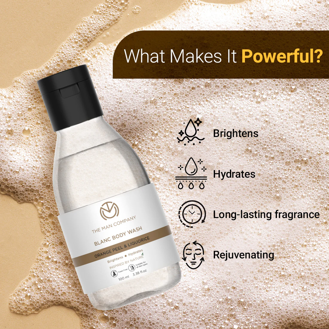 Blanc Body Wash | Orange Peel & Liquorice (100ml) - Image 3