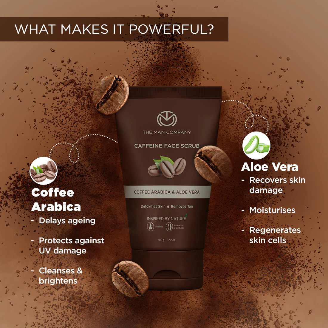 Caffeine Face Scrub | Coffee Arabica & Aloe Vera - Image 2