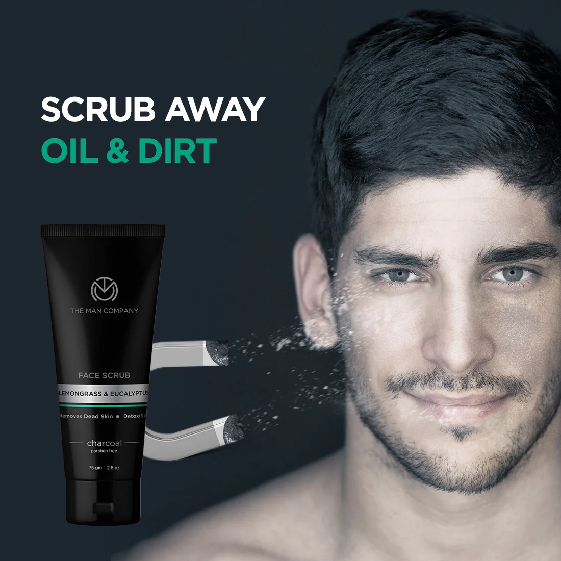 Charcoal Face Scrub | Lemongrass & Eucalyptus (75gm) - Image 6
