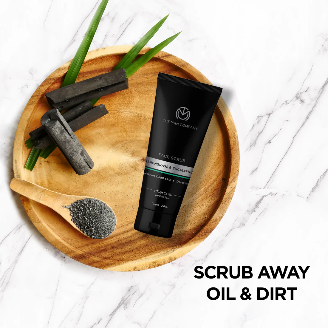 Charcoal Face Scrub | Lemongrass & Eucalyptus (75gm) - Image 7