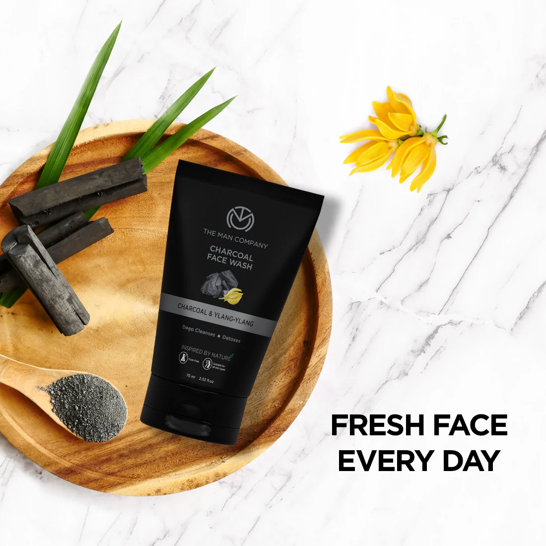 Charcoal Face Wash I Charcoal & Ylang Ylang (75ml) - Image 15