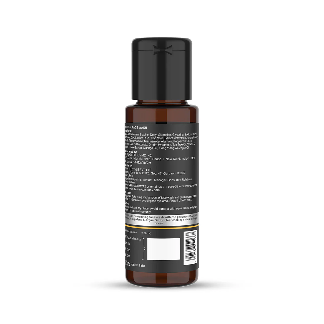 Charcoal Face Wash | Charcoal & Ylang-Ylang (50ml) - Image 7