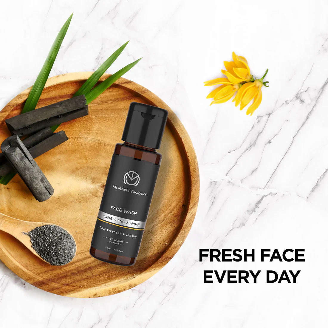 Charcoal Face Wash | Charcoal & Ylang-Ylang (50ml) - Image 8