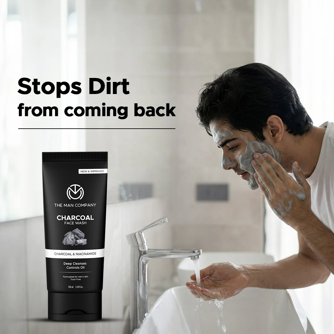 Charcoal Face Wash for Men – Charcoal & Niacinamide | Deep Cleansing & Oil Control - Image 6