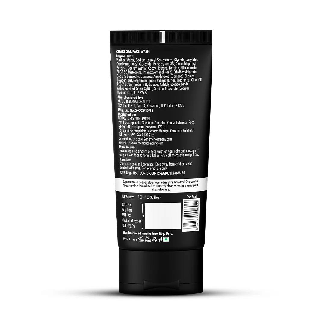 Charcoal Face Wash for Men – Charcoal & Niacinamide | Deep Cleansing & Oil Control - Image 9