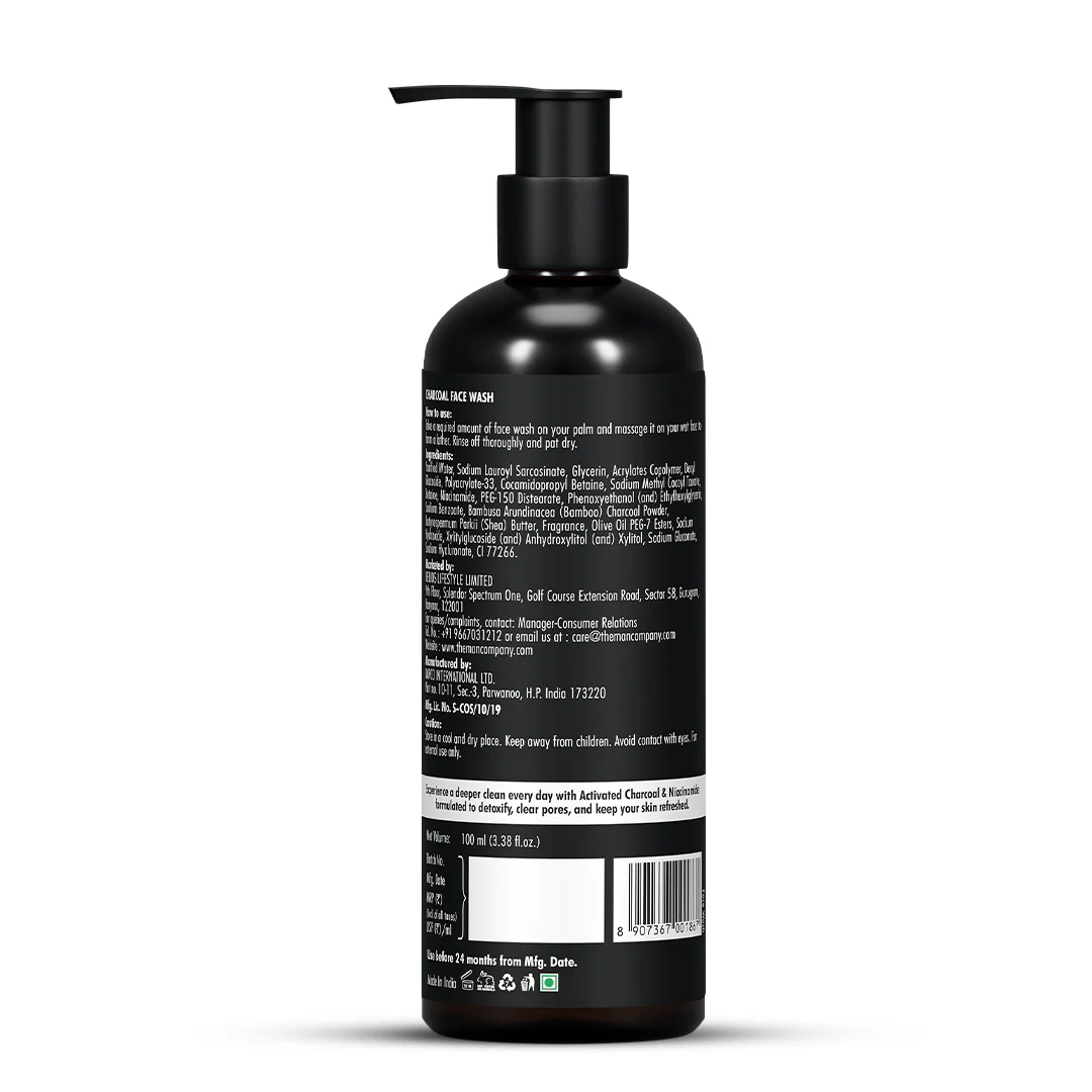 Charcoal Face Wash for Men – Charcoal & Niacinamide | Deep Cleansing & Oil Control - Image 10
