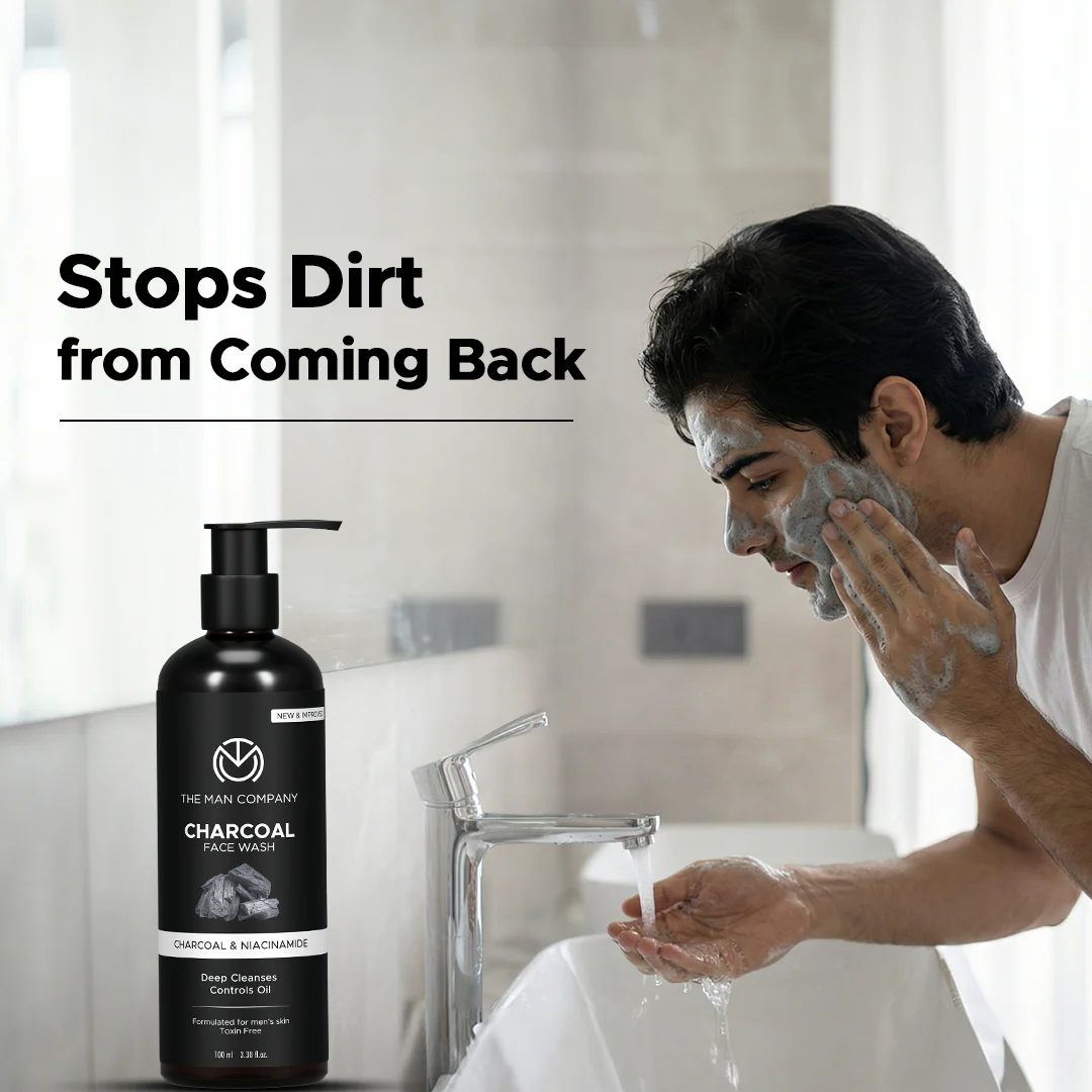 Charcoal Face Wash for Men – Charcoal & Niacinamide | Deep Cleansing & Oil Control - Image 6