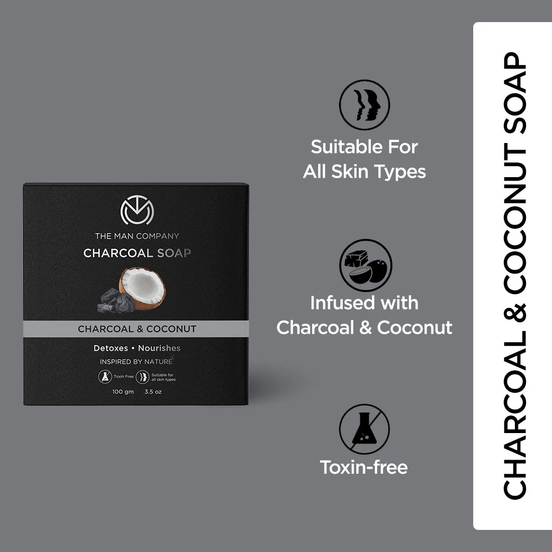 Charcoal Soap | Charcoal & Coconut (100g) - Image 5