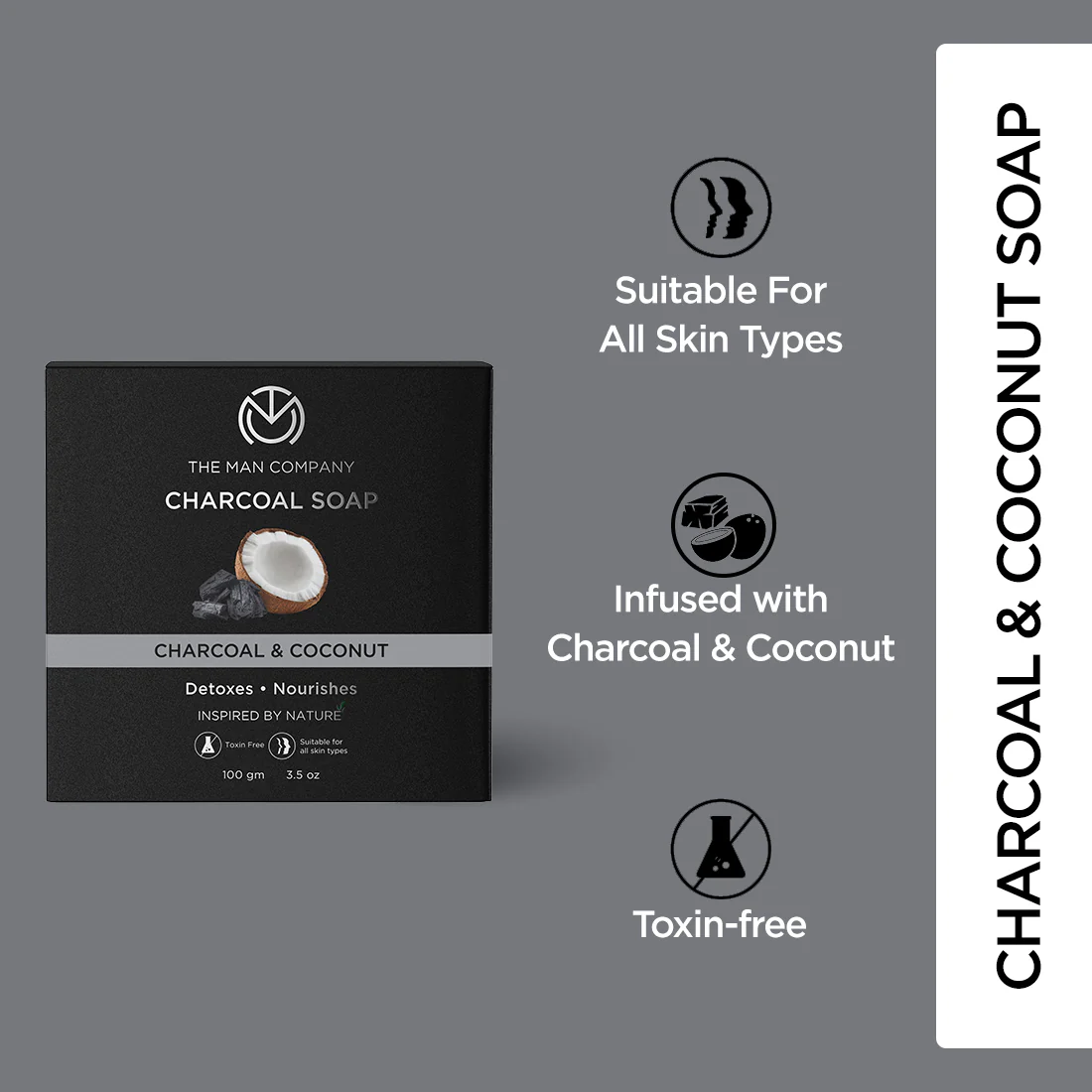 Charcoal Soap | Charcoal & Coconut (Pack of 2) - Image 4