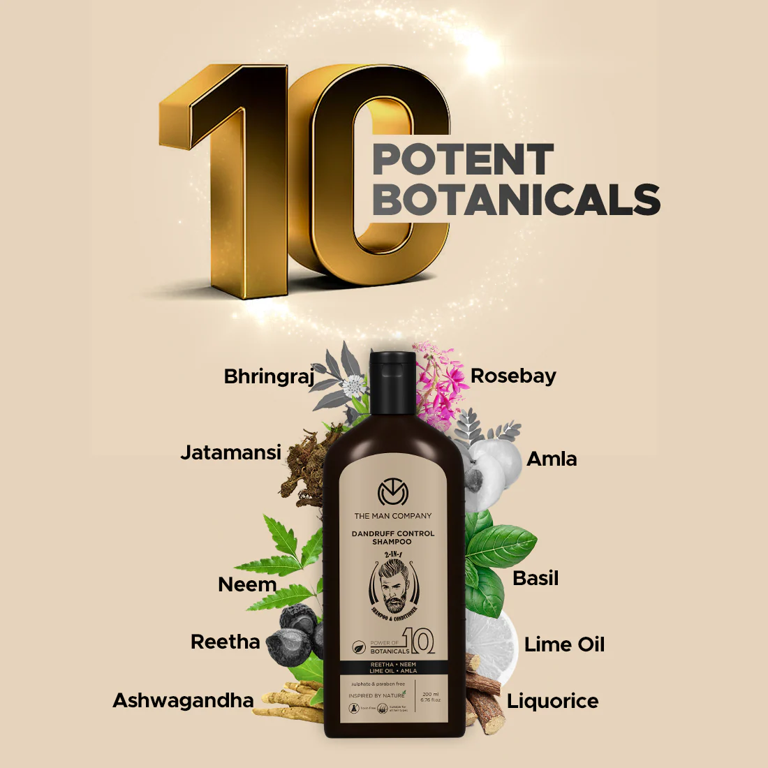 Dandruff Control 2-in-1 Shampoo & Conditioner | Power of Ten Botanicals - Image 2