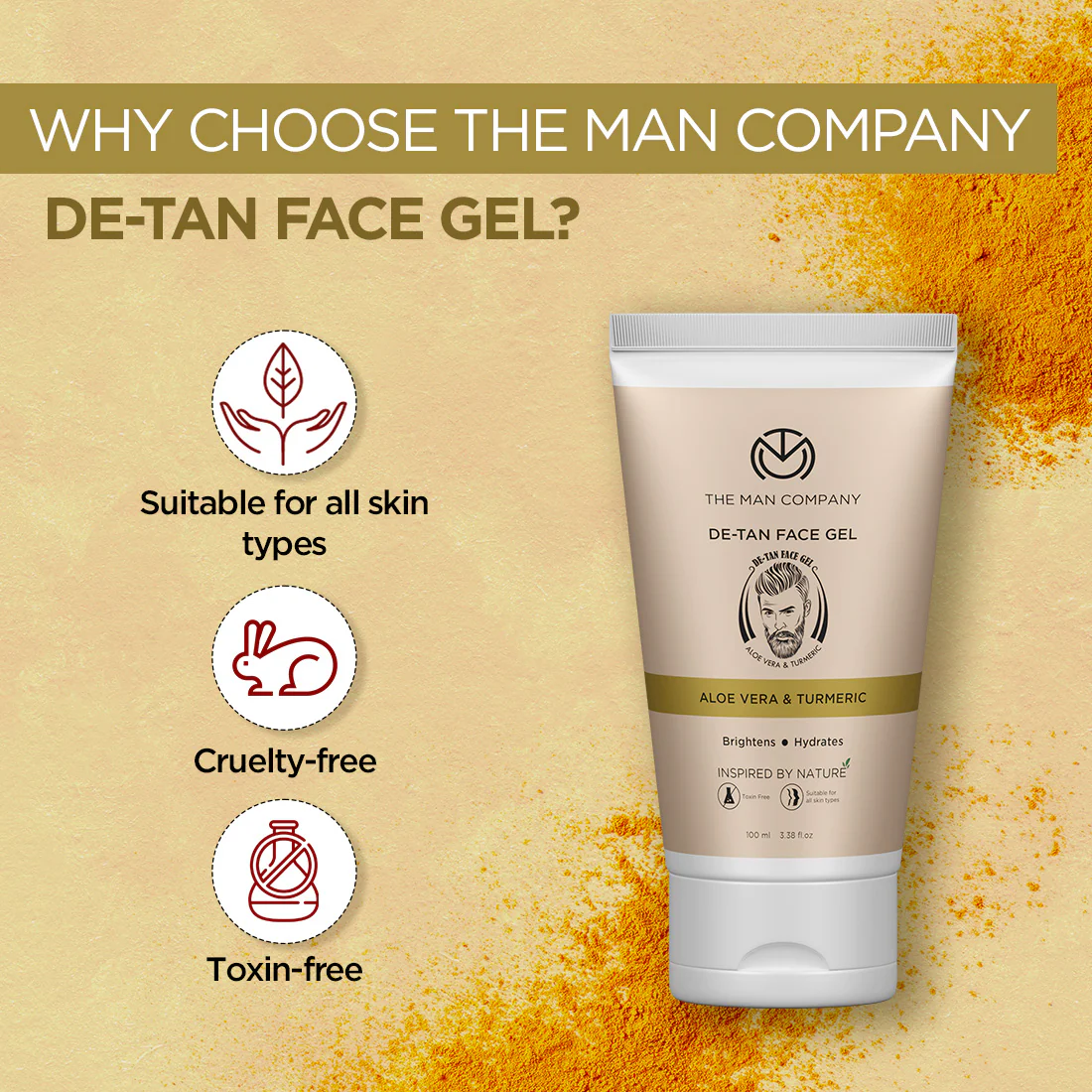 De-Tan Face Gel I Aloe Vera & Turmeric - Image 13