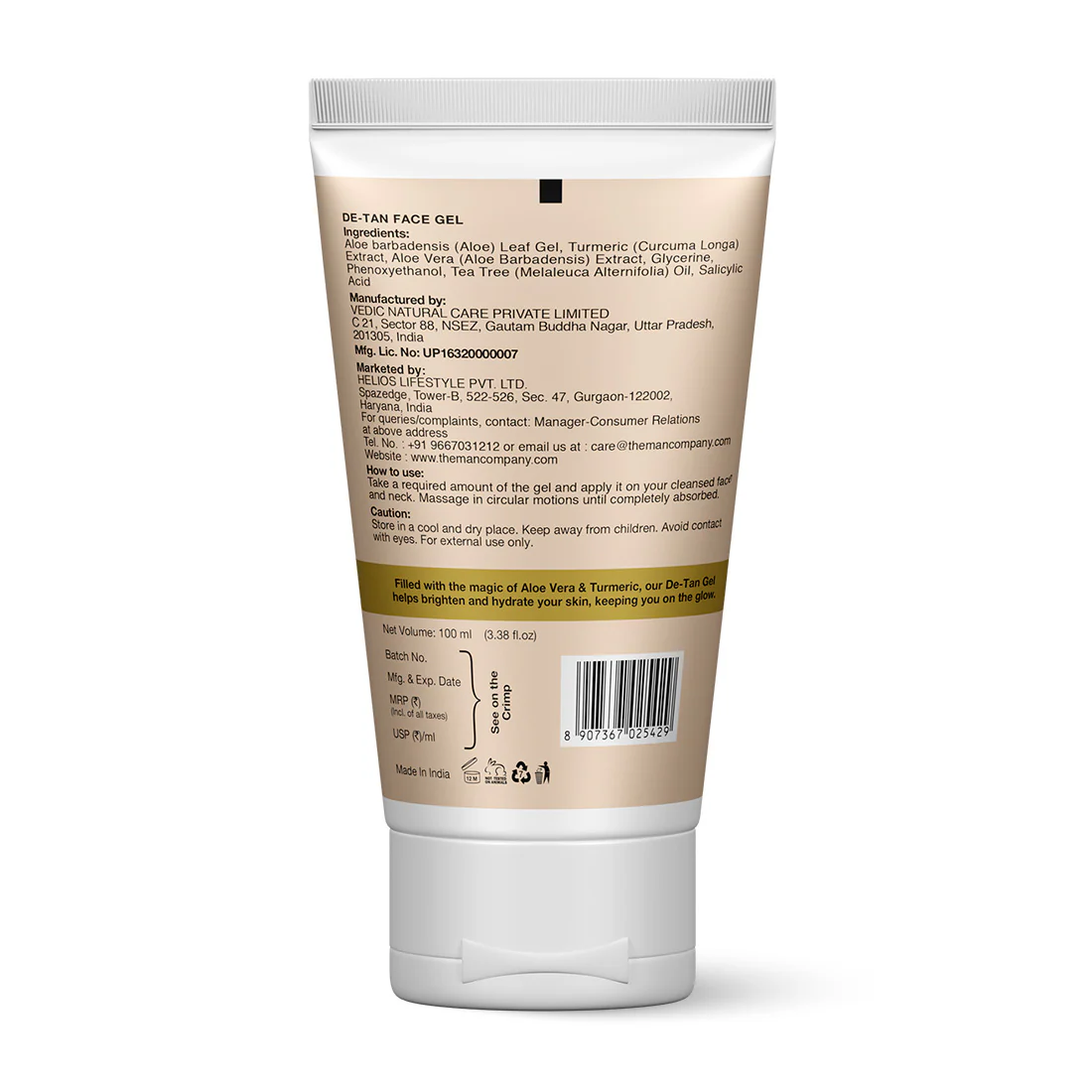 De-Tan Face Gel I Aloe Vera & Turmeric - Image 16