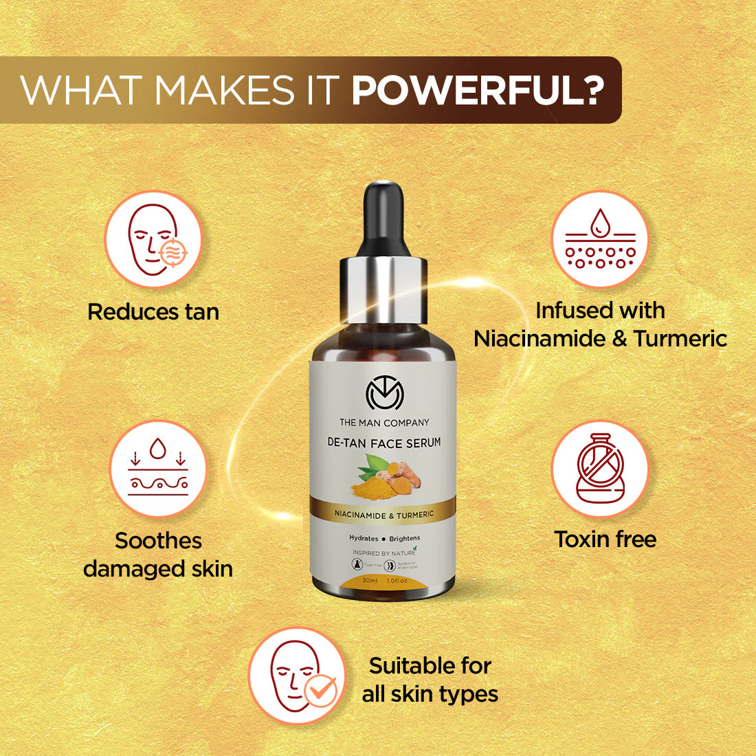 De-Tan Face Serum I Niacinamide & Turmeric - Image 3