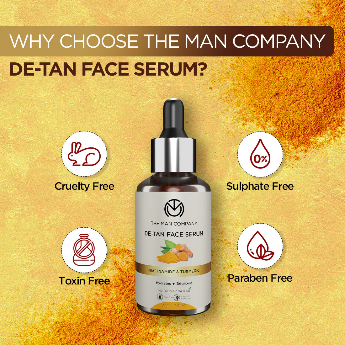 De-Tan Face Serum I Niacinamide & Turmeric - Image 4