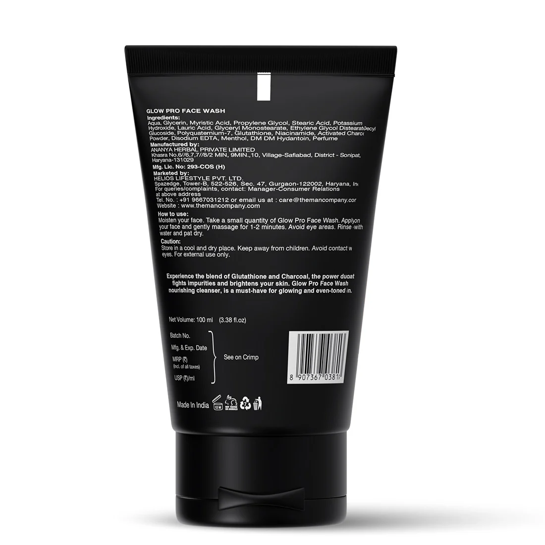 Glow Pro Face Wash | Glutathione and Charcoal (100ml) - Image 8