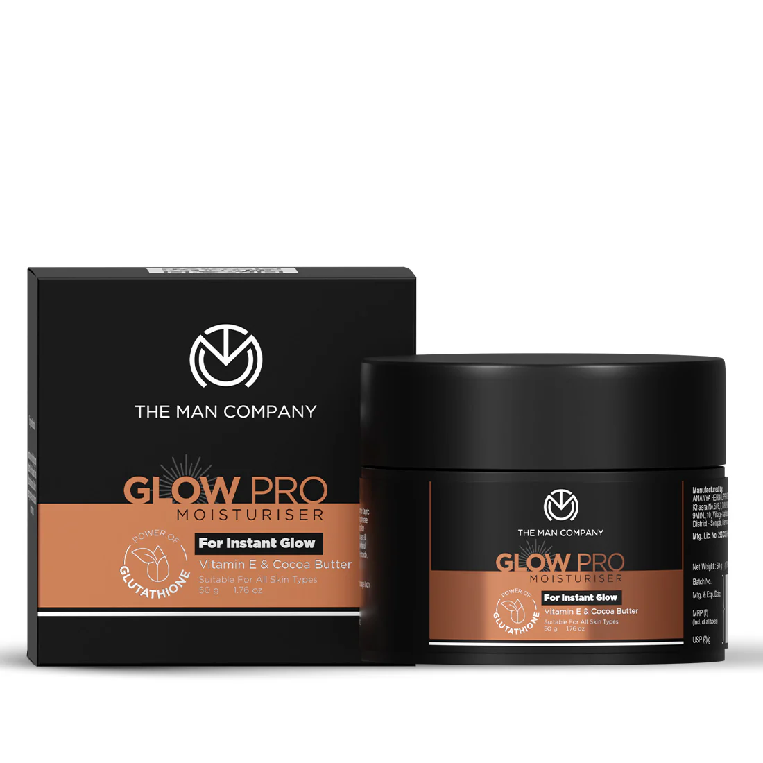 Glow Pro Moisturiser | Glutathione, Vitamin E and Cocoa Butter (50g) - Image 6