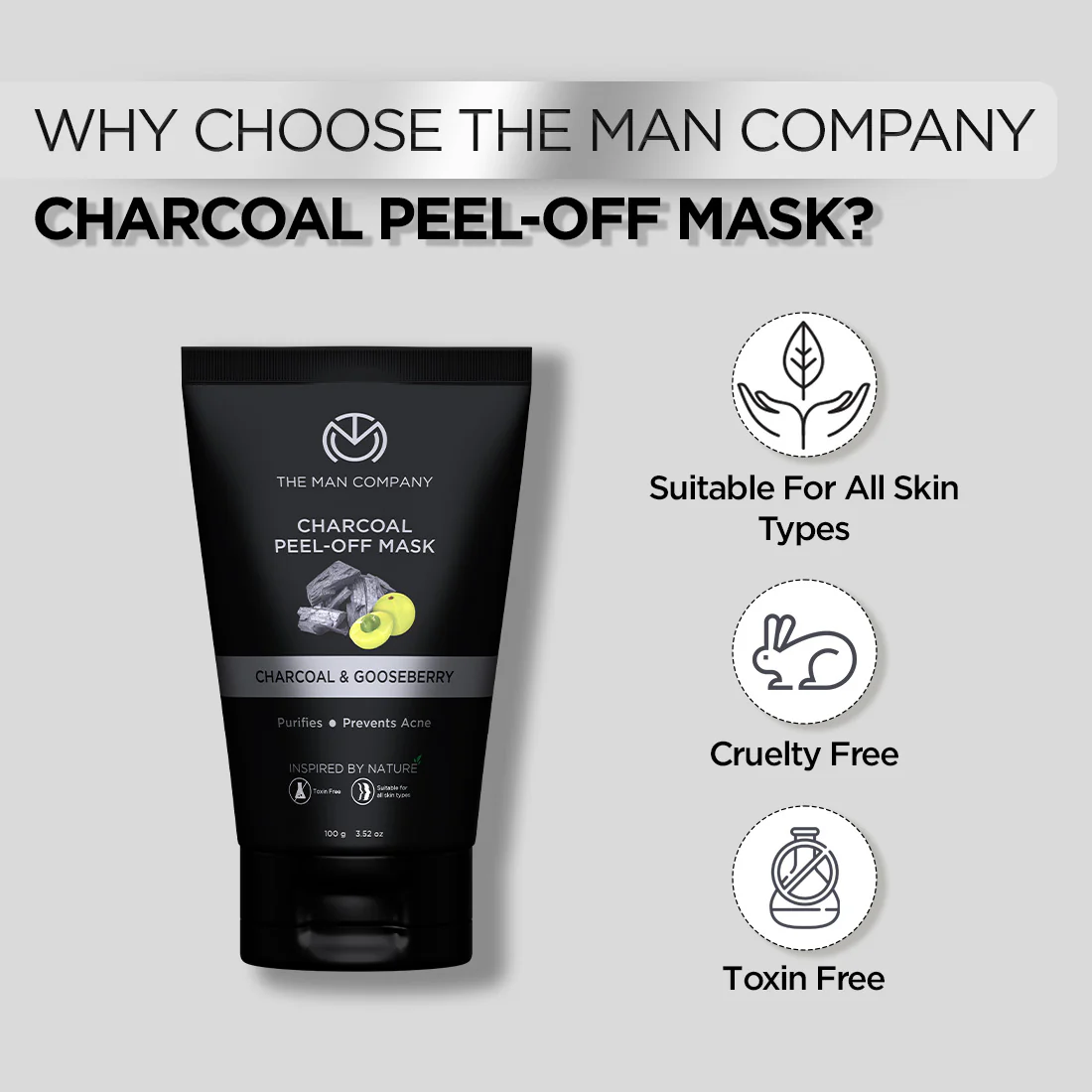 Charcoal Peel Off Mask | Charcoal & Gooseberry - Image 5
