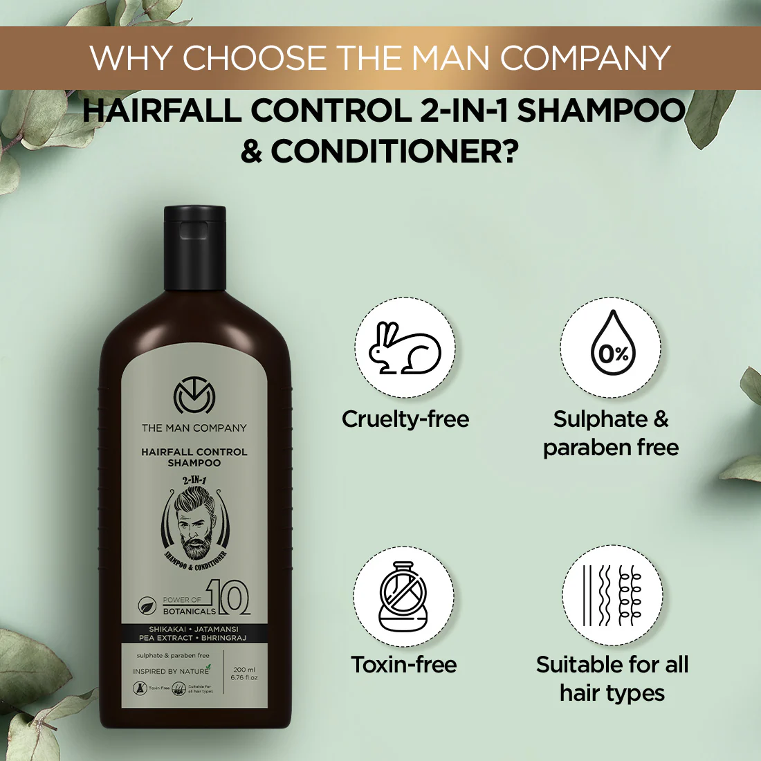Hairfall Control 2-in-1 Shampoo & Conditioner | Power Of 10 Botanicals - Image 7