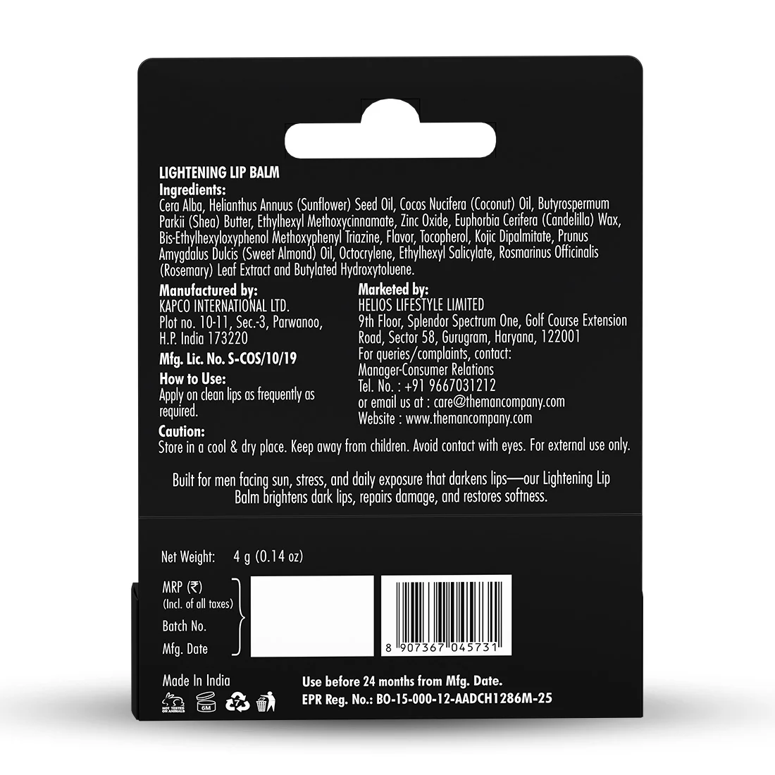 Lightening Lip Balm for Men | Reduces Lip Darkness | Sun Protection with SPF 50 | Nourishes & Hydrates - Image 11