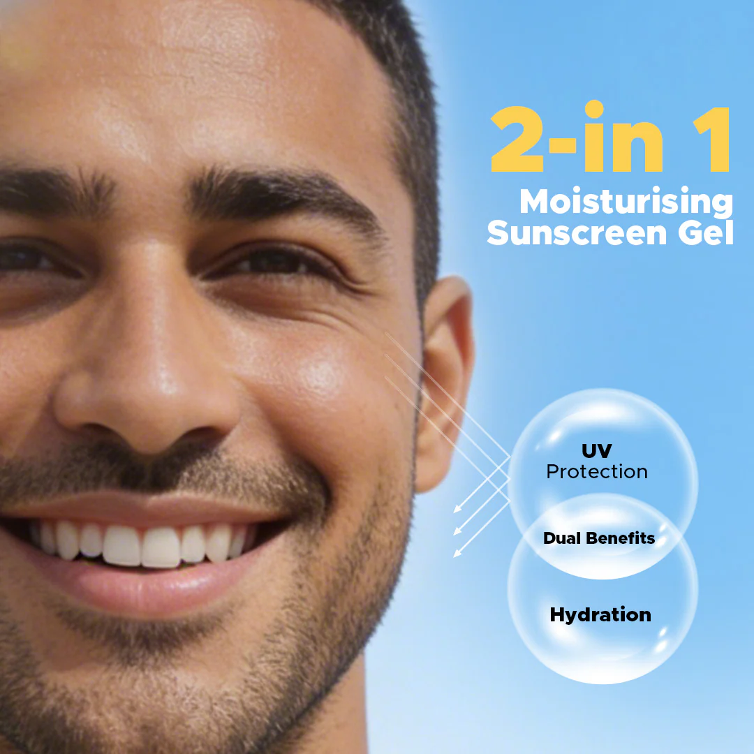 Moisturising Sunscreen Gel for Men | SPF50 PA++++ - Image 3