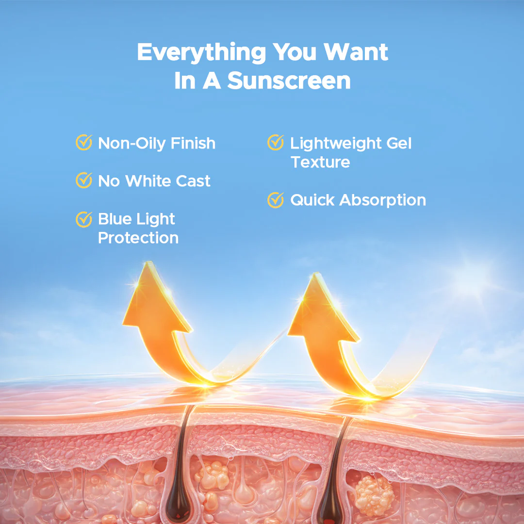 Moisturising Sunscreen Gel for Men | SPF50 PA++++ - Image 4
