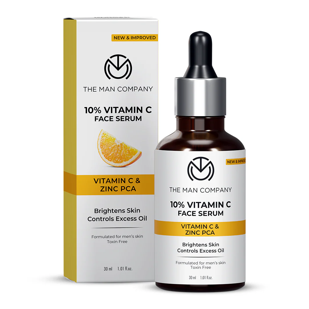 10% Vitamin C Face Serum for Man | Brightens Skin | Controls Excess Oil | Stable Vitamin C & Zinc PCA - Image 2