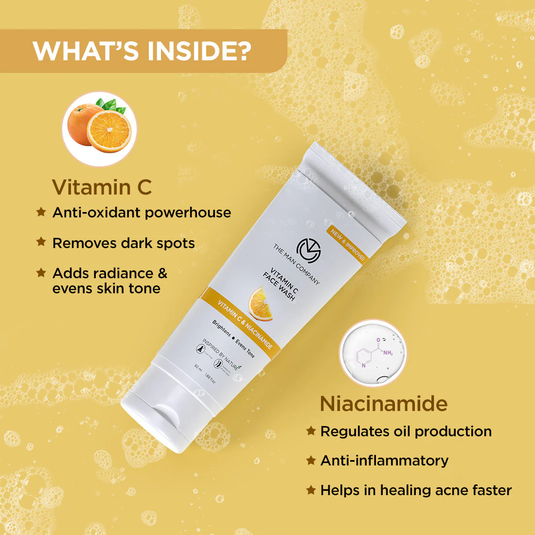 Vitamin C Face Wash (50ml) - Image 3
