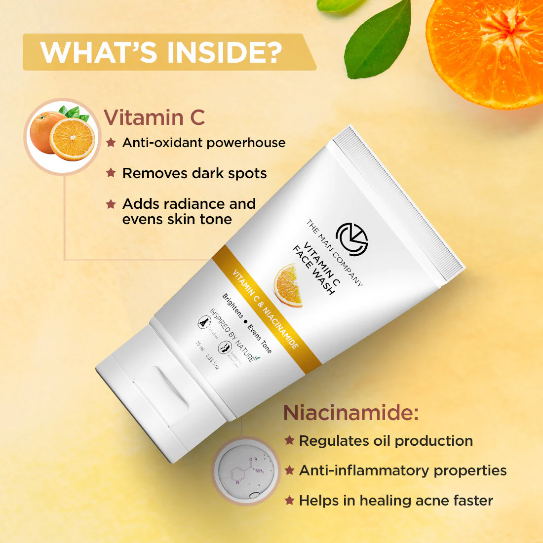 Vitamin C Face Wash | Vitamin C & Niacinamide (75ml) - Image 11