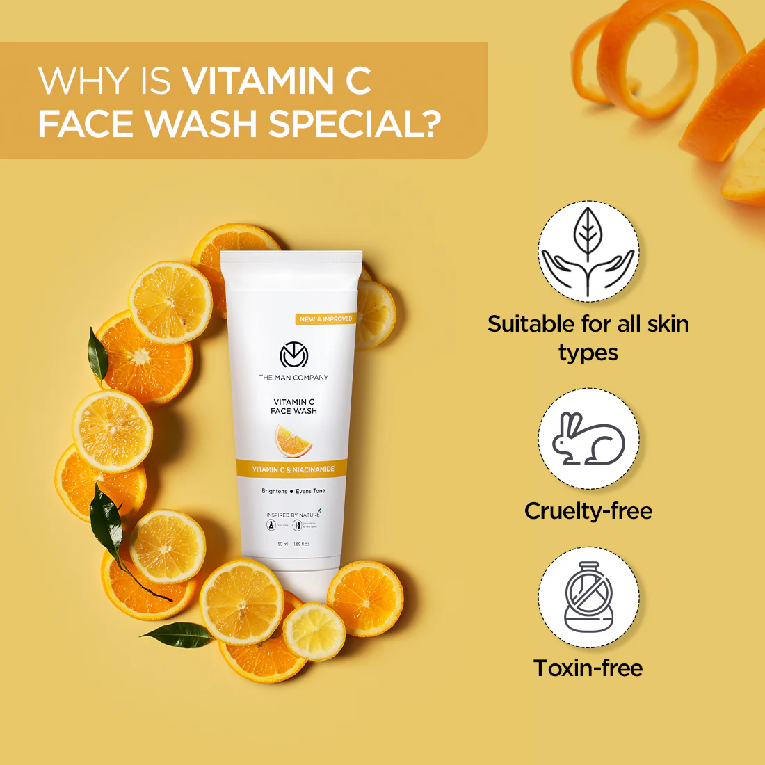 Vitamin C Face Wash | Vitamin C & Niacinamide (50ml) - Image 5
