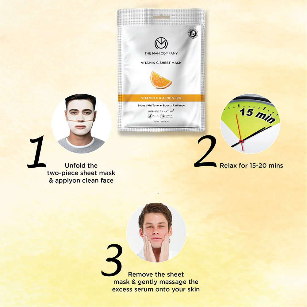 Vitamin C Sheet Mask | Vitamin C & Aloe Vera (Multi Packs) - Image 19