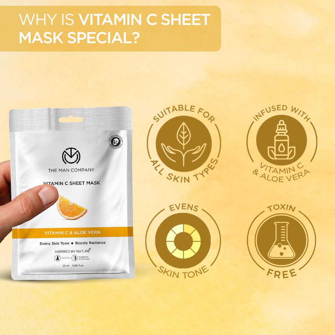 Vitamin C Sheet Mask | Vitamin C & Aloe Vera (Multi Packs) - Image 25